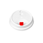 Lid 90 White with Red heart plug (2 units )